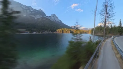Hintersee Lake Hyperlapse in Bavarian Alps, Berchtesgaden National Park Germany Stock Footage 332671503