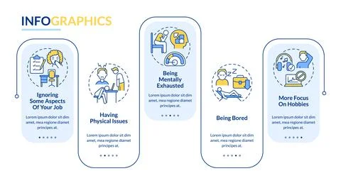 Hints you are in wrong profession rectangle infographic template Stock Illustration