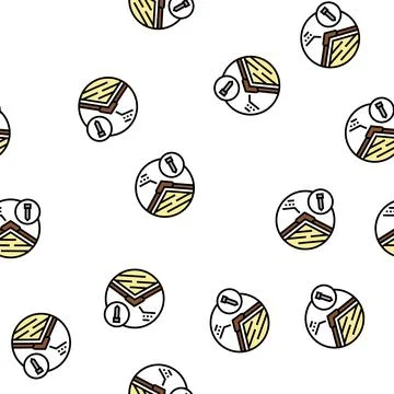 Hip and ridge caps vector seamless pattern イラスト素材