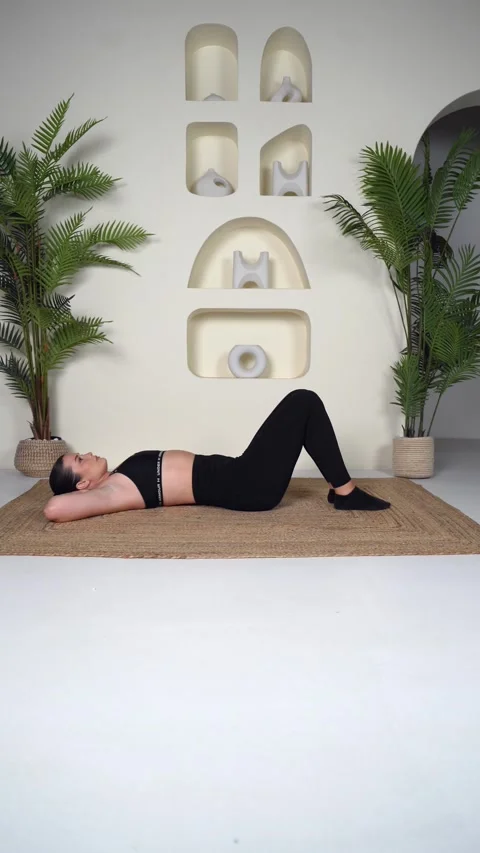 Hip bends , hip mobility exercise Stock Footage 314186306