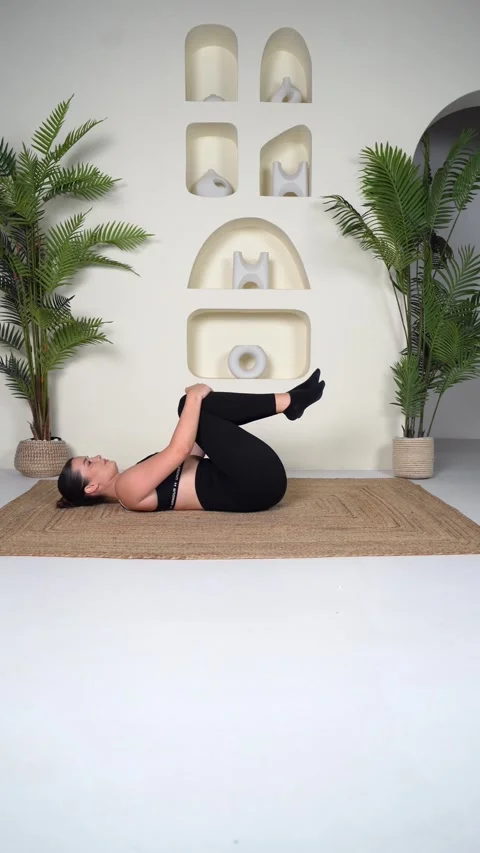 Hip bends, hip mobility exercises Stock Footage 314186289