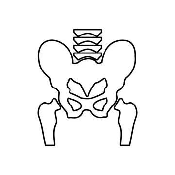Hip Bone icon Stock Illustration
