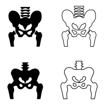 Hip Bone icon Stock Illustration
