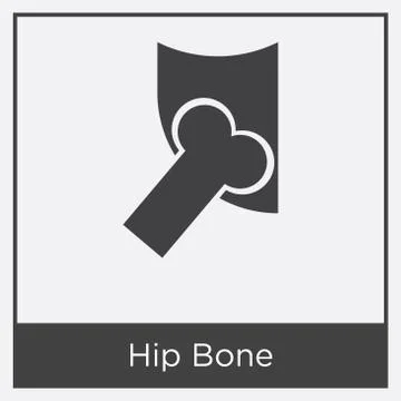 Hip Bone icon isolated on white background Free Stock Illustration