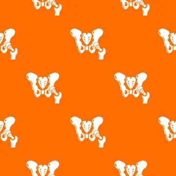 Hip bone pattern vector orange Illustrazione stock