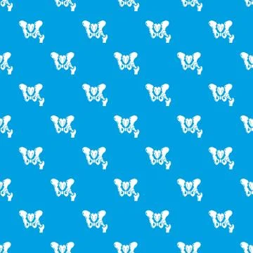 Hip bone pattern vector seamless blue Illustrazione stock
