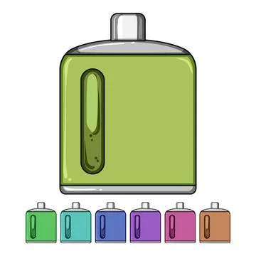 Hip flask alcohol cartoon vector graphic 스톡 일러스트