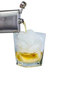 Hip flask pour Foto stock