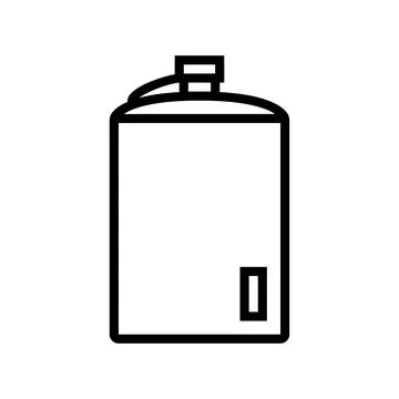 Hip flask titanium ultralight line icon vector illustration Stock Illustration