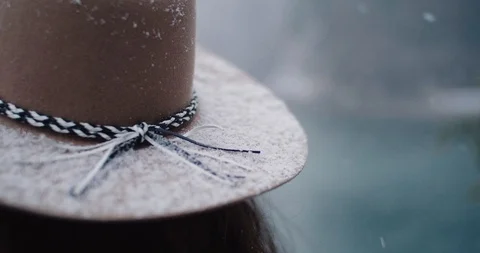 Hip hat coated in snow Stock Footage 102732284