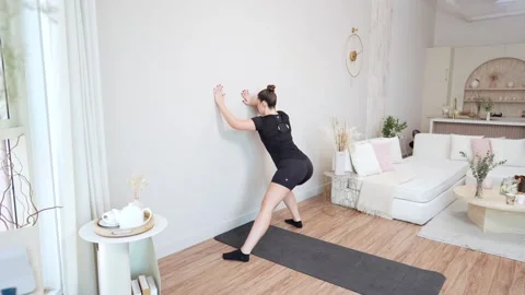 Hip Hinge Side Lunge Stock Footage 314186725