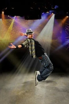 Hip Ho Dancer Performing Stock Photos