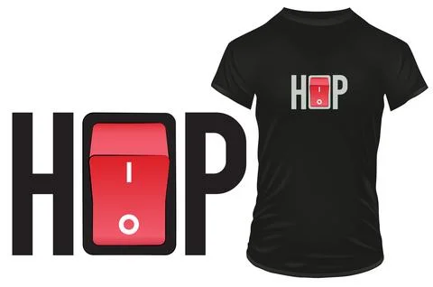 HIP HOP creative switch. Vector illustration for tshirt merch Stock Illustration