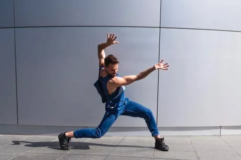 Hip hop dancer dancing expression street dance Stock Photos