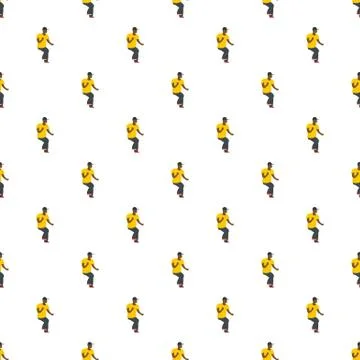 Hip hop dancer pattern seamless vector 스톡 일러스트