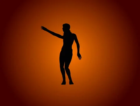 Hip Hop Dancer Silhouette Loop Video stock 162439274