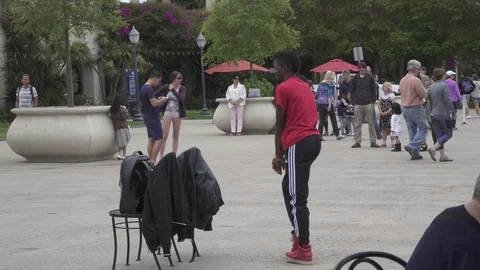 Hip-Hop Dancing Street Performance Stock Footage 89775767