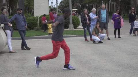 Hip-Hop Dancing Street Performance Stock Footage 89775834