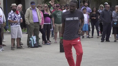 Hip-Hop Dancing Street Performance Stock Footage 89776089