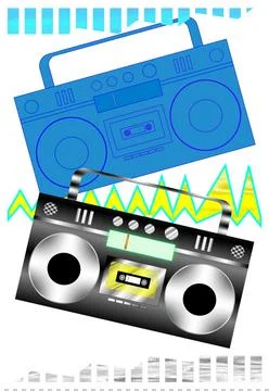 Hip Hop Life boom box Stock Photos