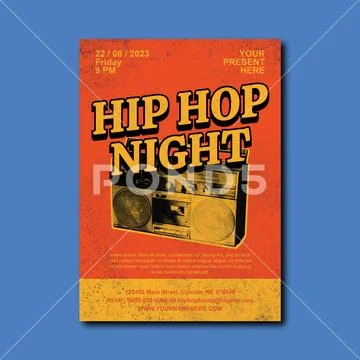 Hip Hop Night Poster Modello PSD