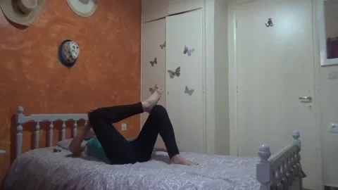 Hip joint exercises Stock Footage 308815500