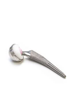 Hip Joint Prosthesis on White Background Stock Photos