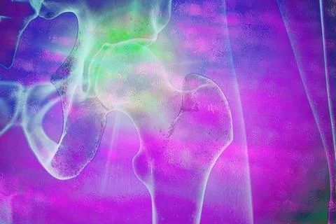 The hip joint is a so called ball and socket joint because it is round and Stock-Illustration