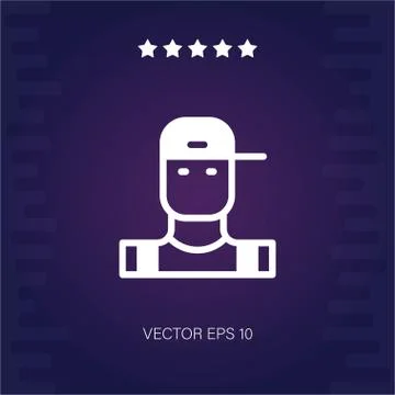 Hip man vector icon Stock Illustration