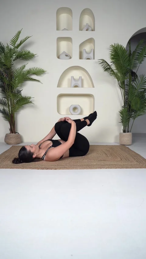 Hip mobility  stretch cool down Stock Footage 314186337