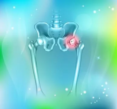 Hip pain background Stock Illustration