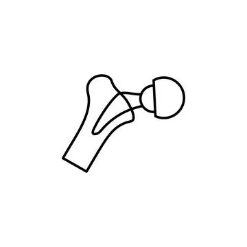 Hip, replacement icon. Element of prosthetics thin line icon Stock Illustration