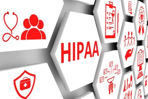 HIPAA concept cell background 3d illustration Stock Illustration