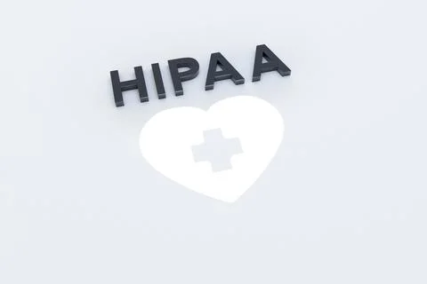 HIPAA concept text sunlight 3D illustration Stock Illustration