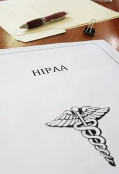 HIPAA document Stock Photos