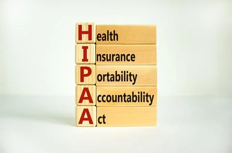 HIPAA, Health Insurance Portability and Accountability Act of 1996 symbol. Wo Stock Photos