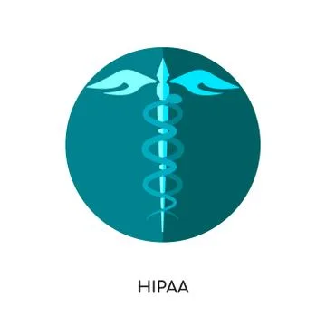 Hipaa logo vector isolated on white background for your web, mobile and app d Stock Illustration