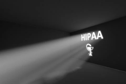 HIPAA rays volume light concept 3d illustration Stock Illustration