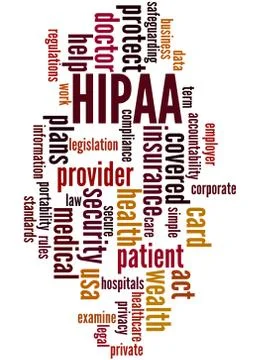 HIPAA, word cloud concept Stock Illustration