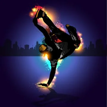 Hiphop dance Stock Illustration