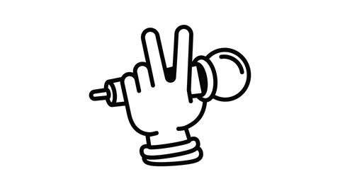 Hiphop singer microphone icon animation Stock Footage 153088863