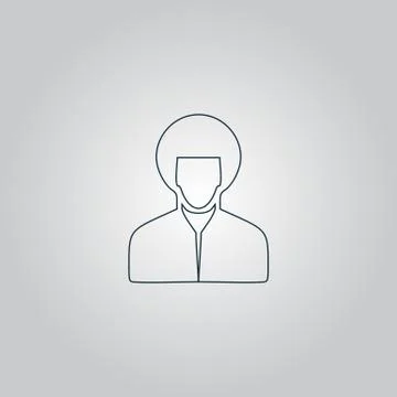 Hippi man icon Illustrazione stock