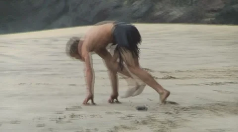 Hippie Frog Jump Stock Footage 1067702