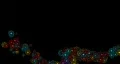 Hippie multi colored flowers lower third - alpha HD Footage