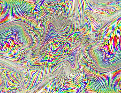 Hippie Trippy Psychedelic Rainbow Background LSD Colorful Wallpaper. Abstract Illustrazione stock