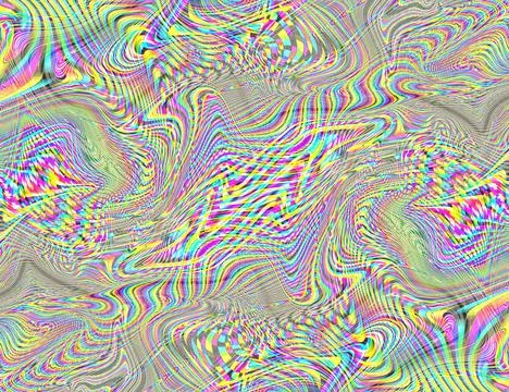 Psychedelic glitch background. Random digital error signal. Wave