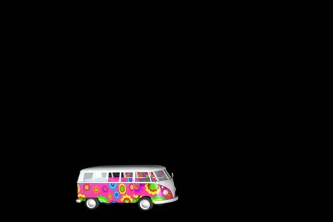 Hippie Van Transition Stock Footage 10870579