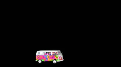 Hippie Van Transition HD Stock Footage 10870463