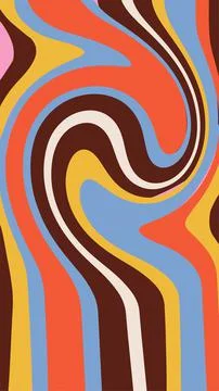Hippie vertical poster backround design. Trippy retro backdrop for psychedelic Stock Illustration