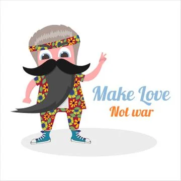 Hippies in vector format Stock Illustration